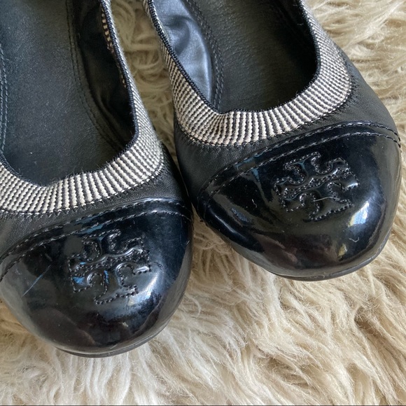 Tory burch black gabby slip on ballet flats 7.5 - Picture 3 of 10